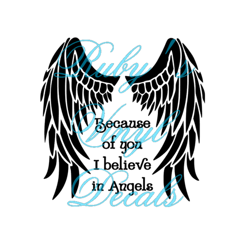 Because Of You I Believe In Angels With Wings