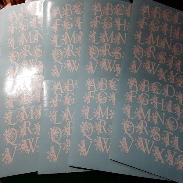 Letters With Snowflakes Capitals