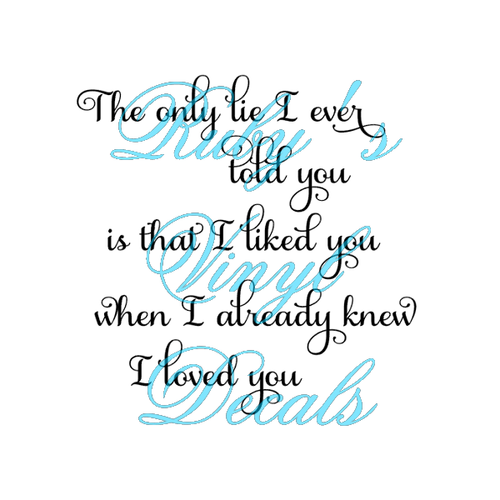 The Only Lie I Ever Told You