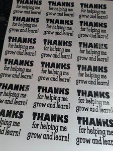 Thanks For Helping Me Grow
