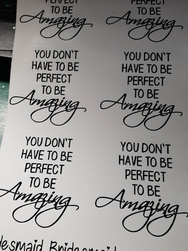 You Don't Have To Be Perfect