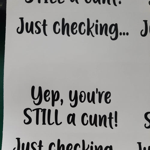 Just Checking...