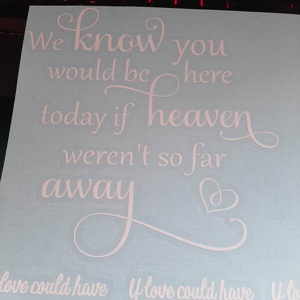 We Know You Would Be Here Today