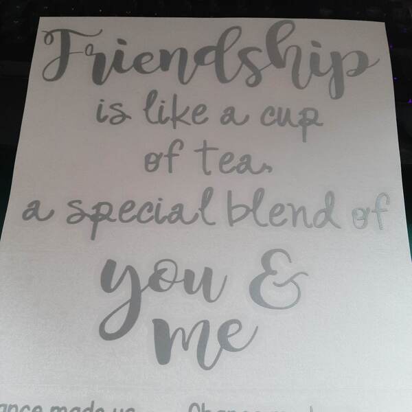 Friendship Is Like A Cup Of Tea