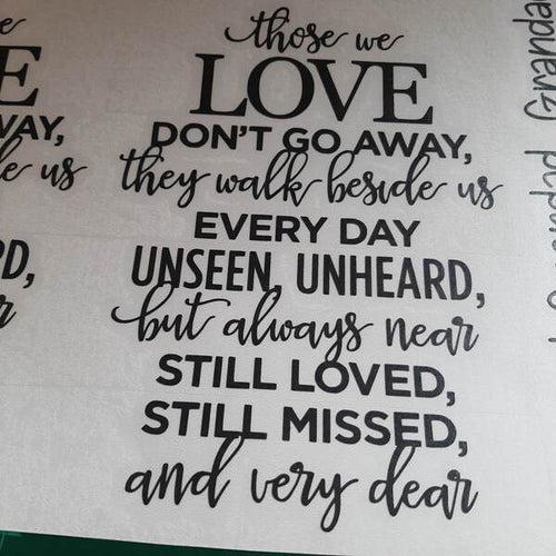 Those We Love Don't Go Away