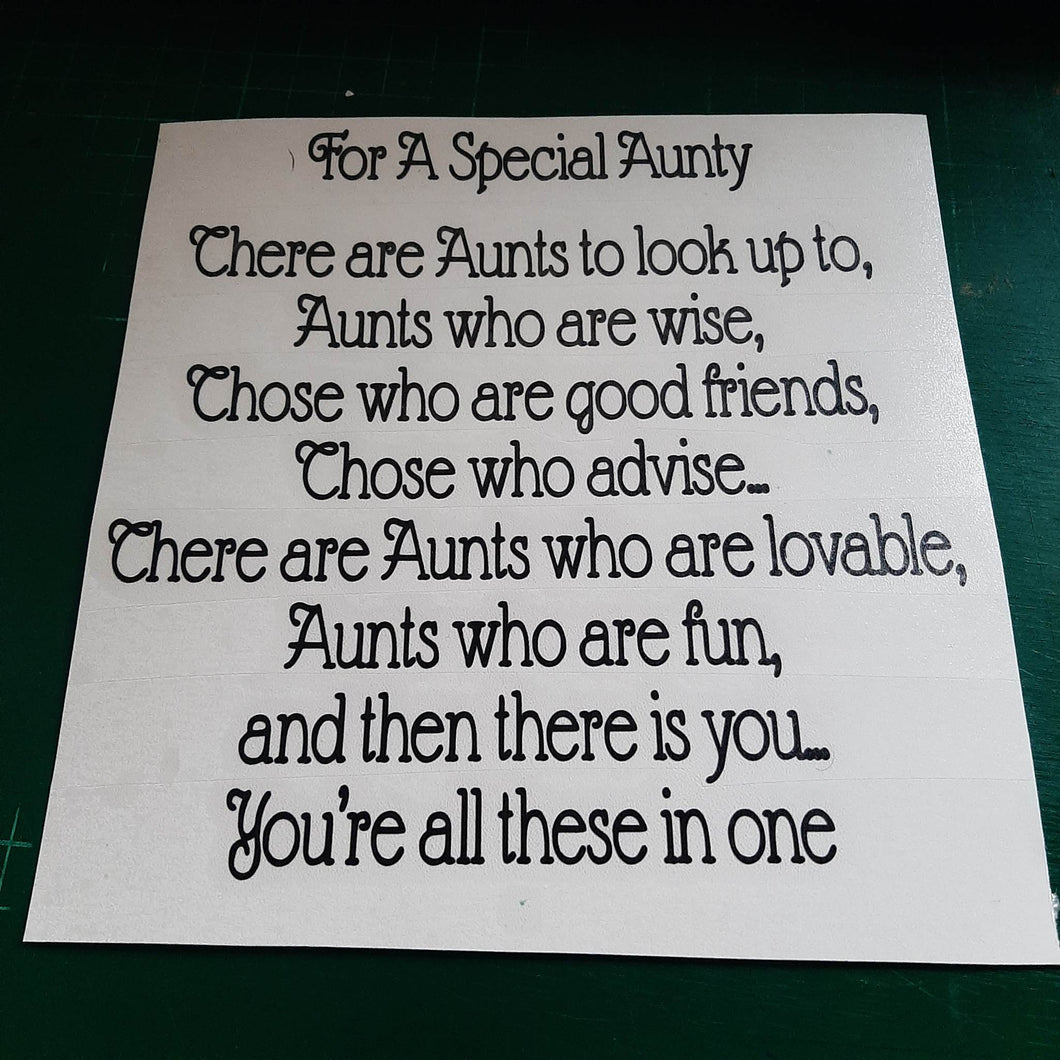 For A Special Aunty
