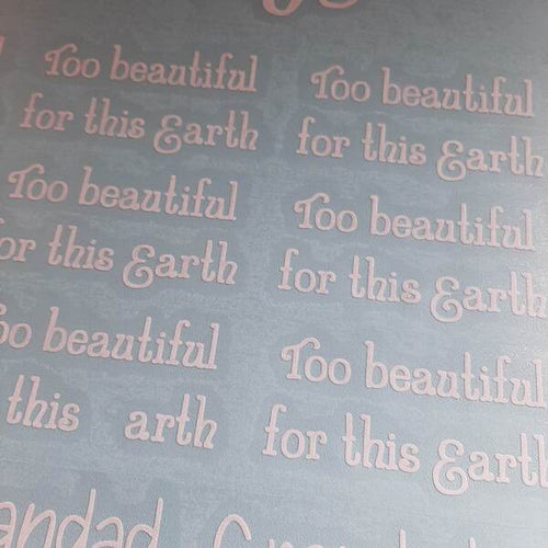 Too Beautiful For This Earth