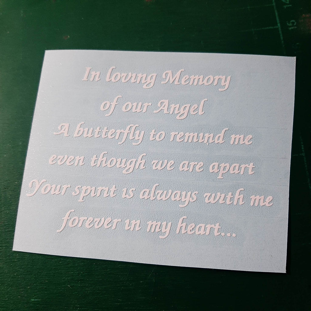 In Loving Memory Of Our Angel