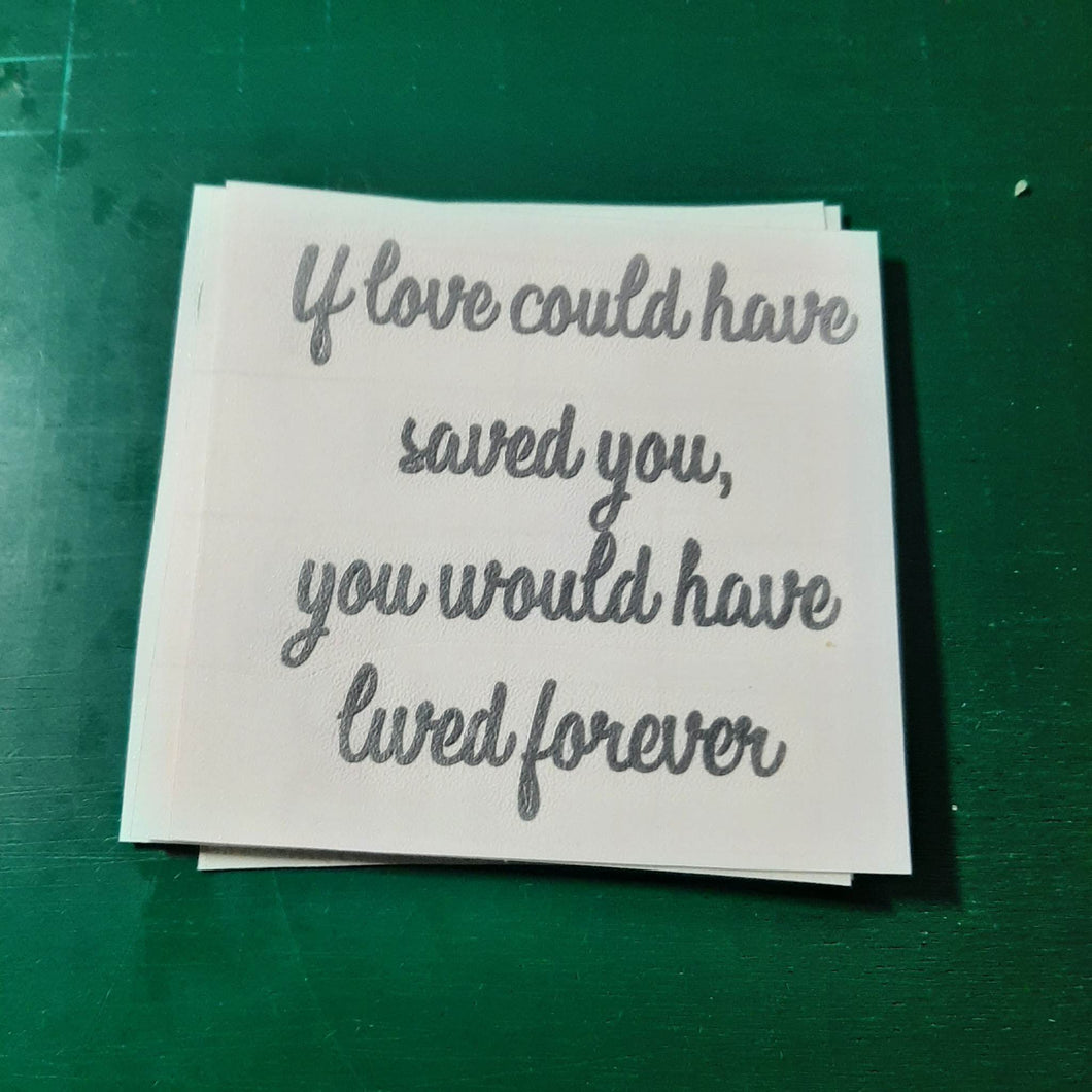 If Love Could Have Saved You