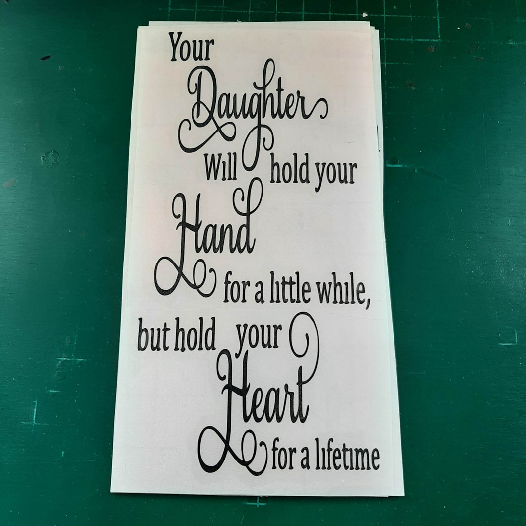 Your Daughter Will Hold Your Hand Bottle/Vase