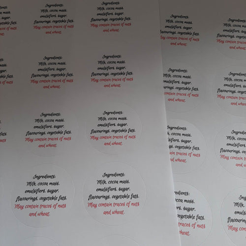 Ingredient Stickers 1