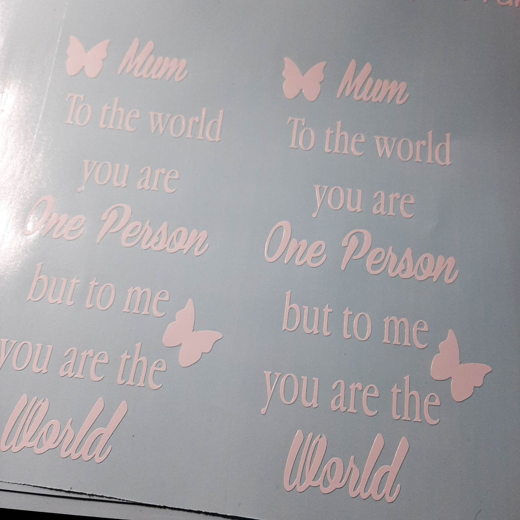 Mum To The World You Are One Person Bottle