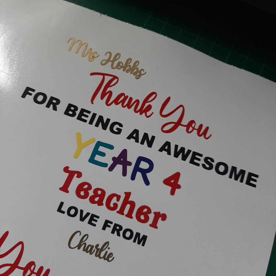 Thank You For Being An Awesome Teacher