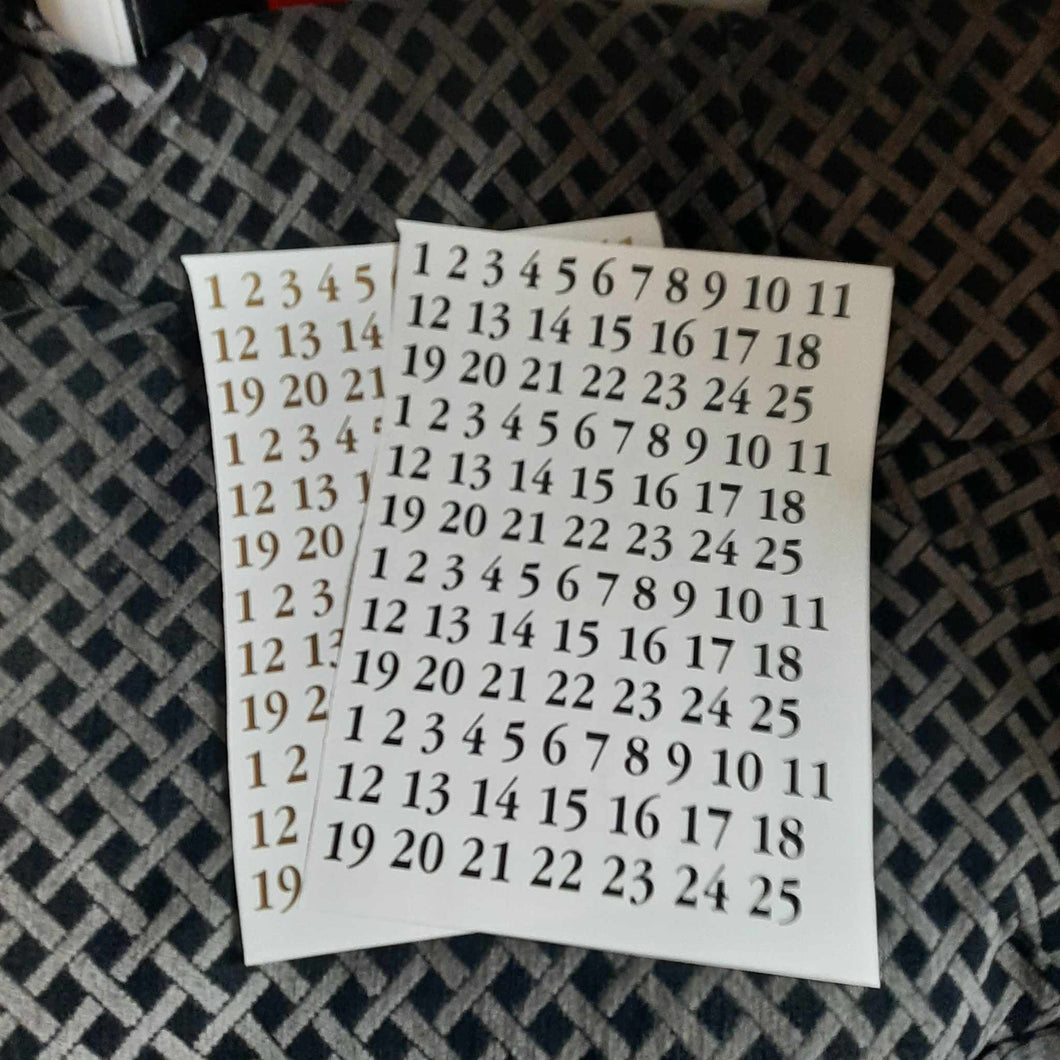 Apple Garamond Numbers