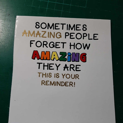 Sometimes Amazing People Forget