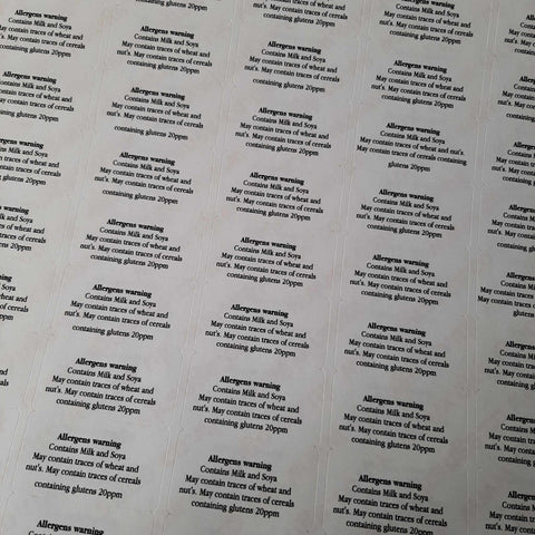 Allergen Stickers