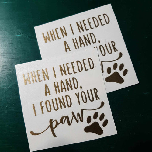 When I needed A Hand