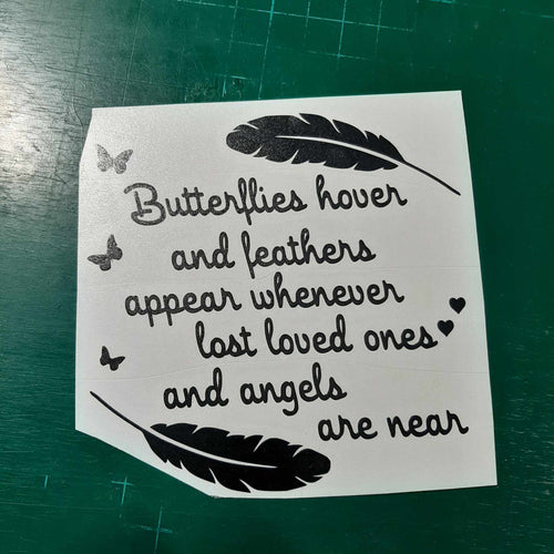 Butterflies Hover And Feathers Appear