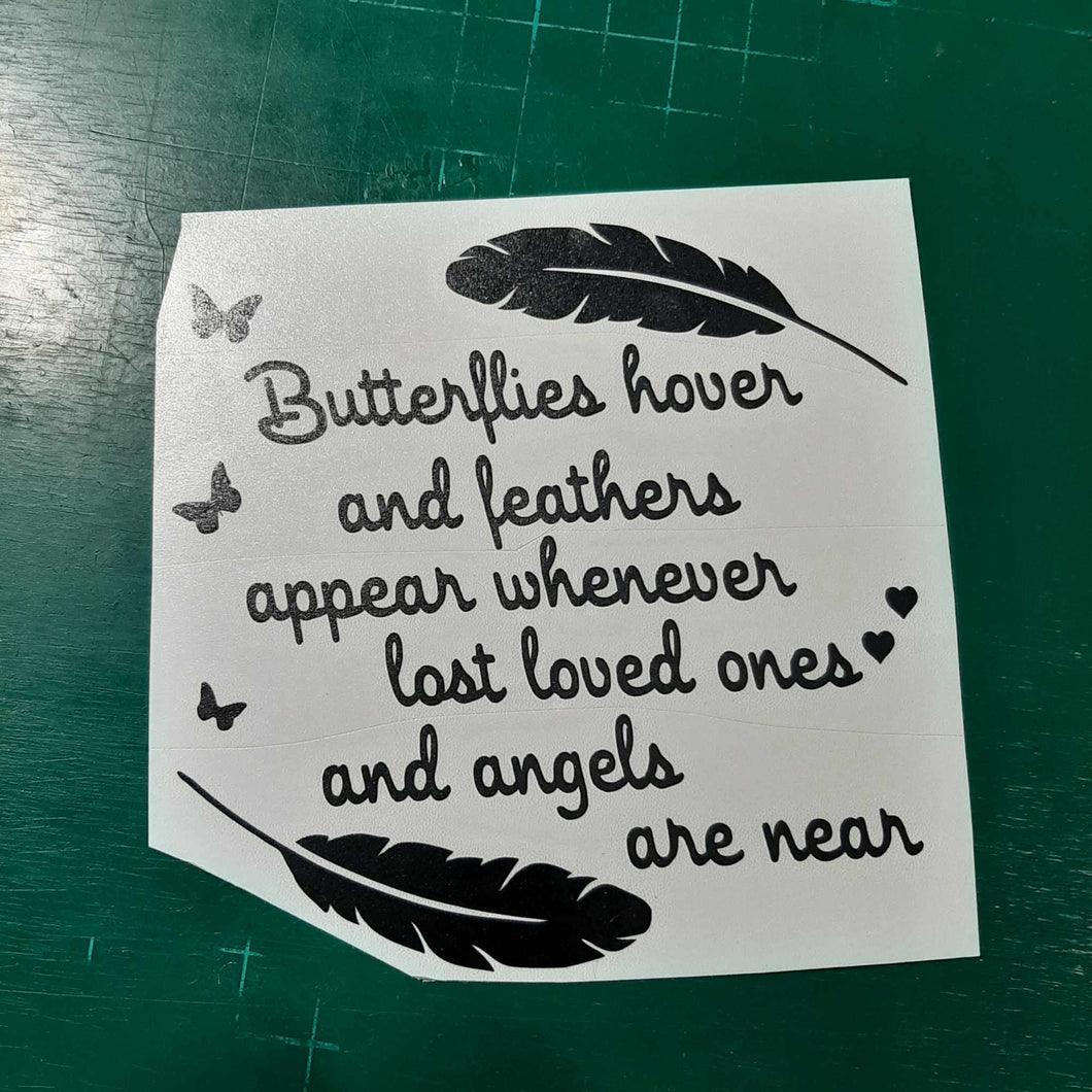 Butterflies Hover And Feathers Appear