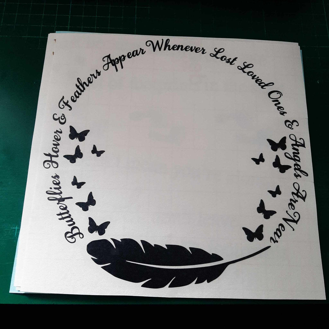 Butterflies Hover Round Single Feather