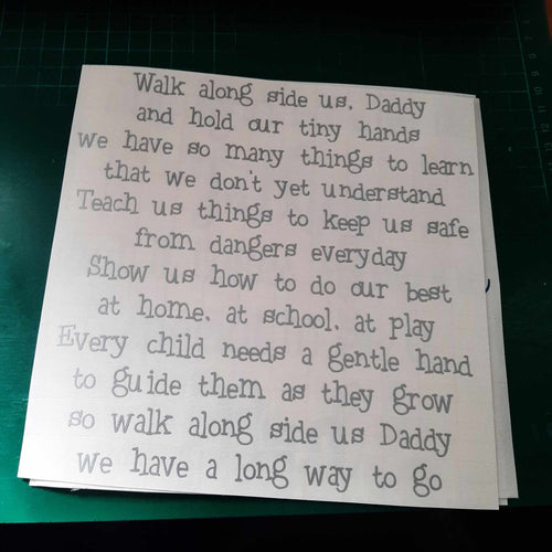Walk Along Side Us, Daddy