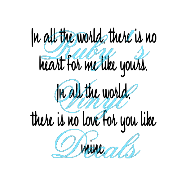 In All The World