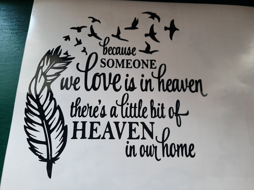Little Bit Of Heaven In Our Home Feather