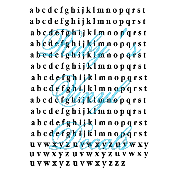 Apple Garamond Lower Case